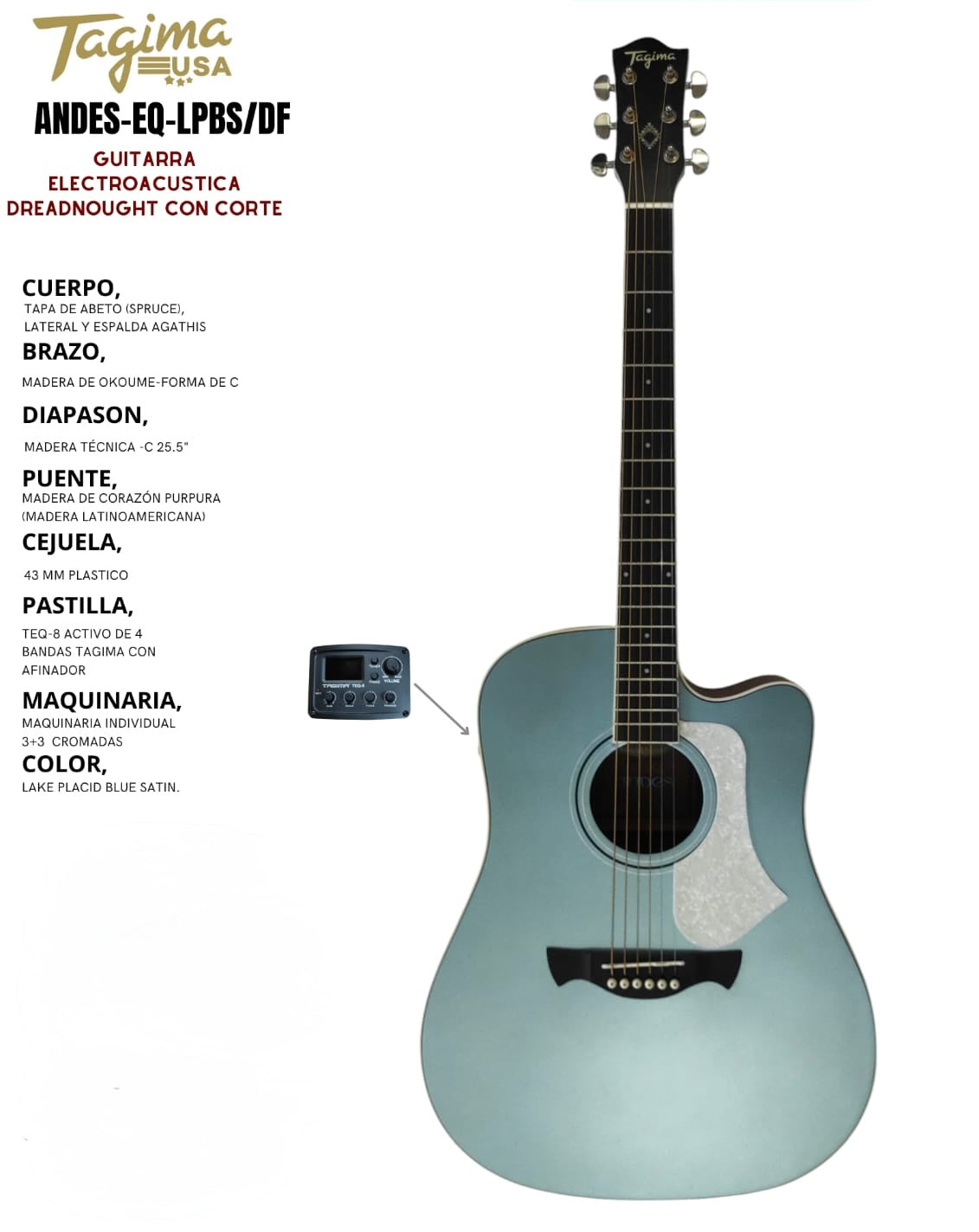 Guitarra electroacústica Tagima Andes.