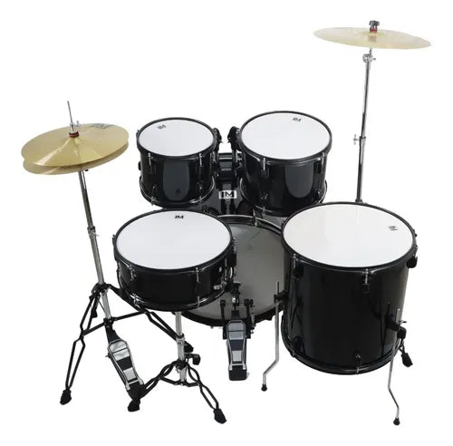 Bateria Acústica LM Drums 5pzs, platillos y banco.