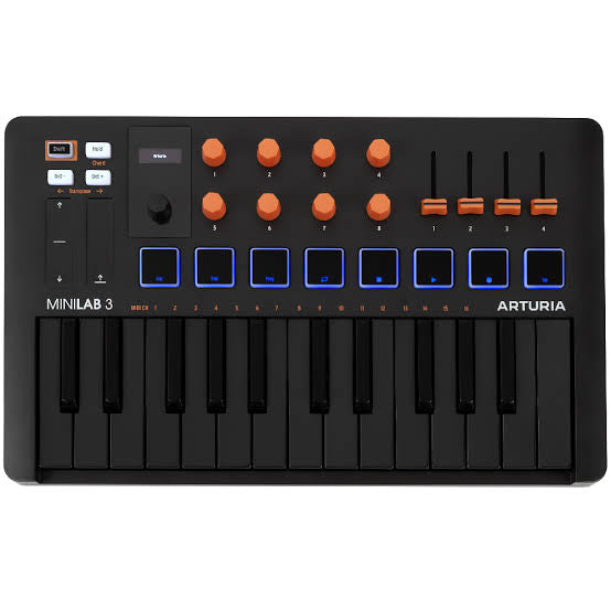 Controlador Arturia Minilab3 MIDI-usb 25 teclas.
