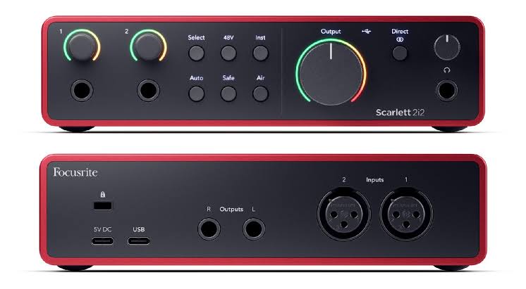 Interfaz de Audio Focusrite Scarlett 2i2 4ta Generación