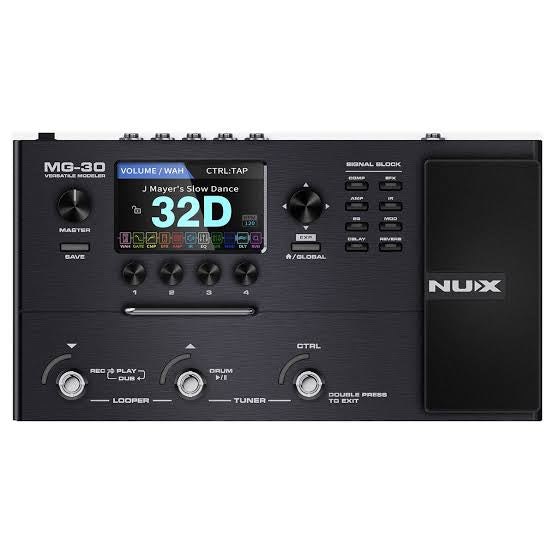 Procesador Multiefectos Nux MG-30 para guitarra eléctrica.