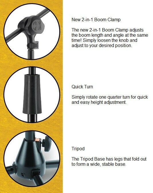 Base para Microfono con boom Hercules MS432B