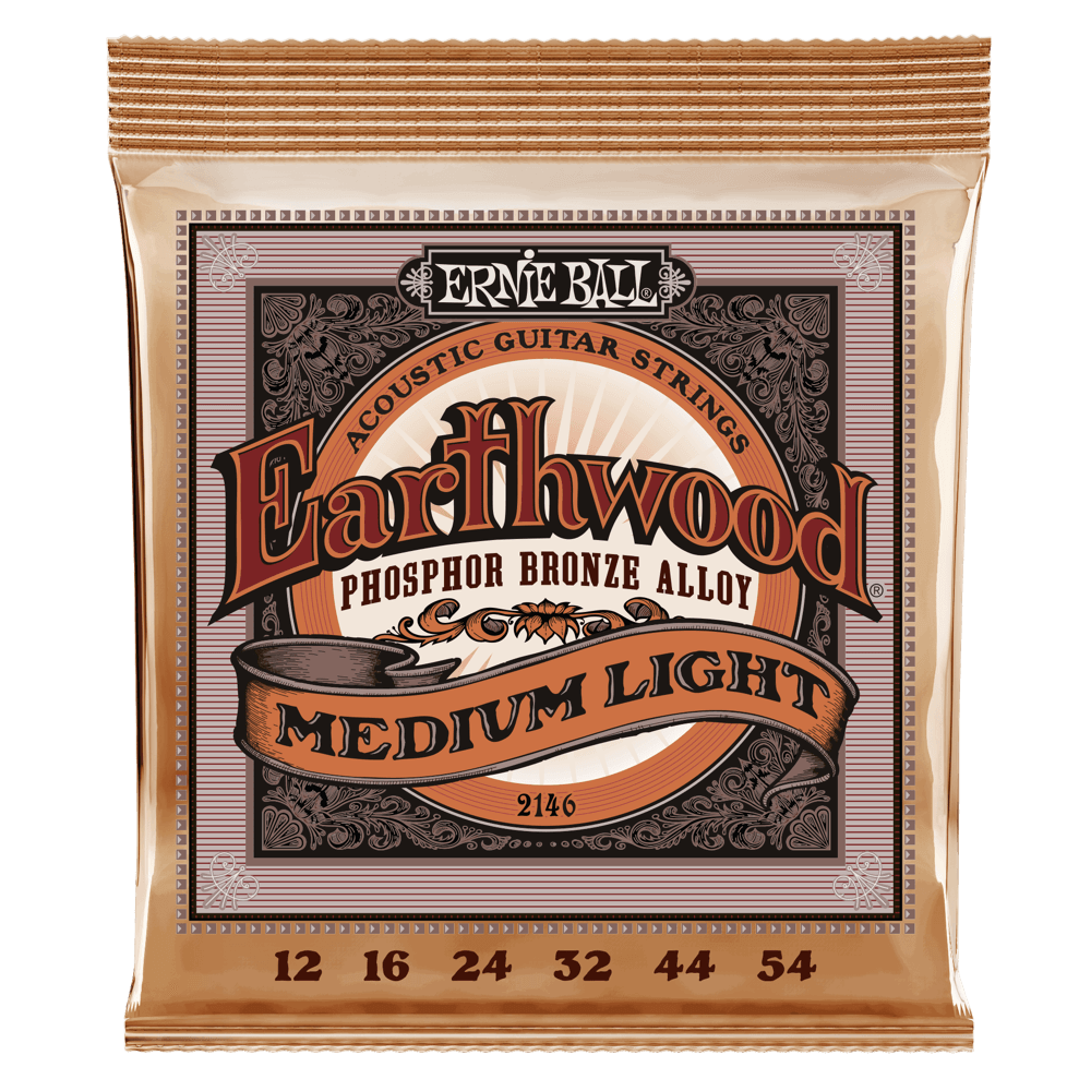 Juego de Cuerdas Ernie Ball EarthWood Phosphor Bronze Med-Ligth 2146