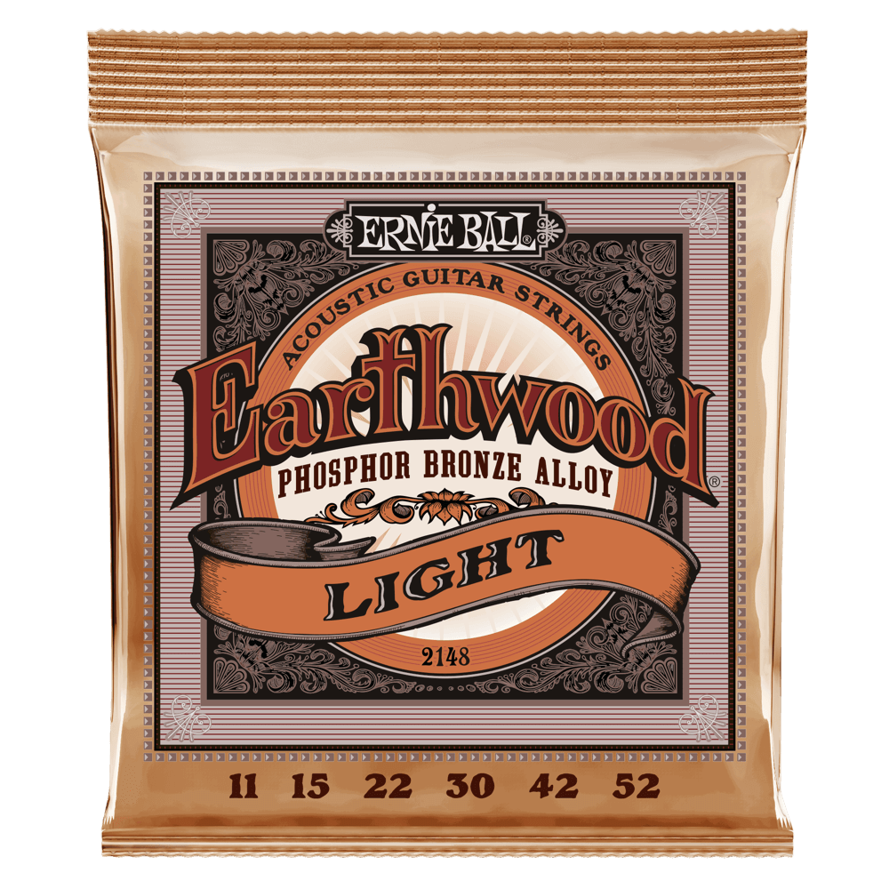 Juego de Cuerdas Ernie Ball EarthWood Phosphor Bronze Ligth 2148