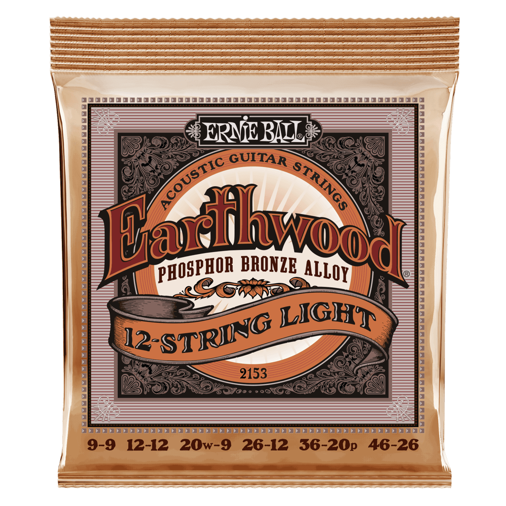 Juego de Cuerdas P/Docerola Ernie Ball EarthWood Phosphore Bronze 2153