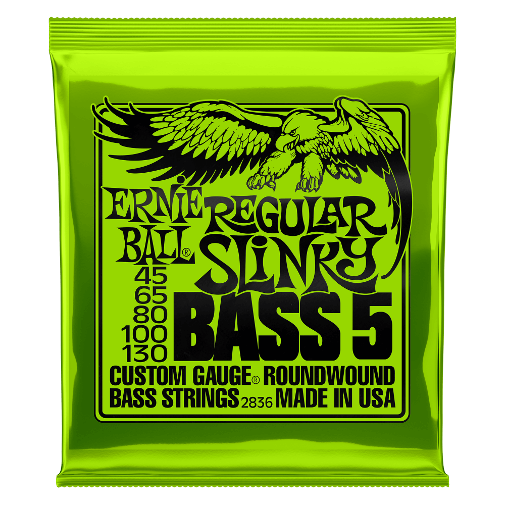 Juego de Cuerdas P/Bajo 5 Ernie Ball Regular Slinky 2836
