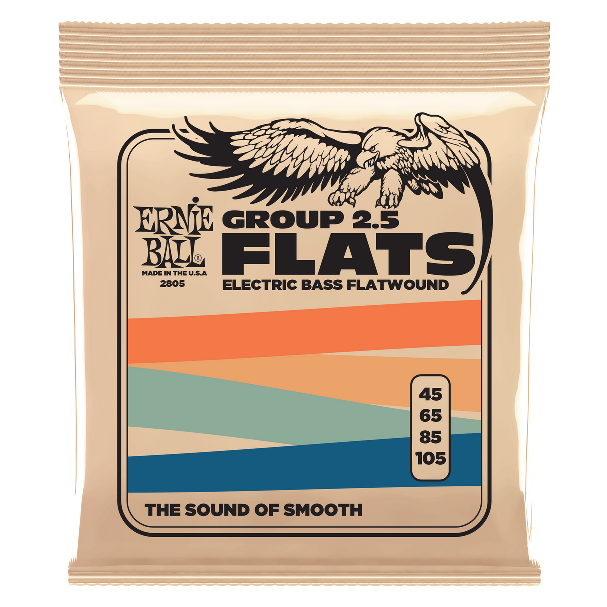 Encordadura ErnieBall 2805 para Bajo eléctrico FlatWood 45-105.