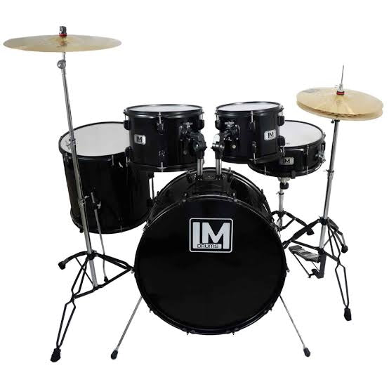 Bateria Acústica LM Drums 5pzs, platillos y banco.