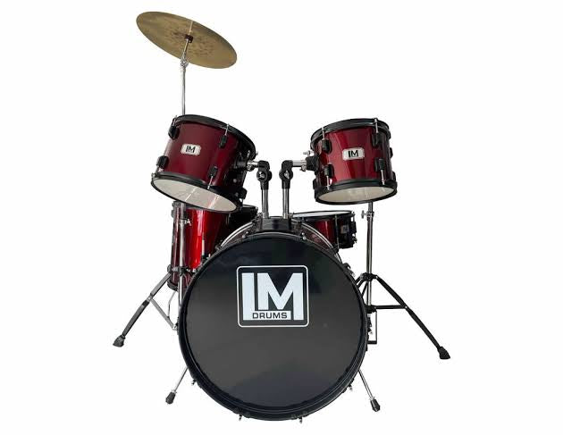 Bateria Acústica LM Drums 5pzs, platillos y banco.