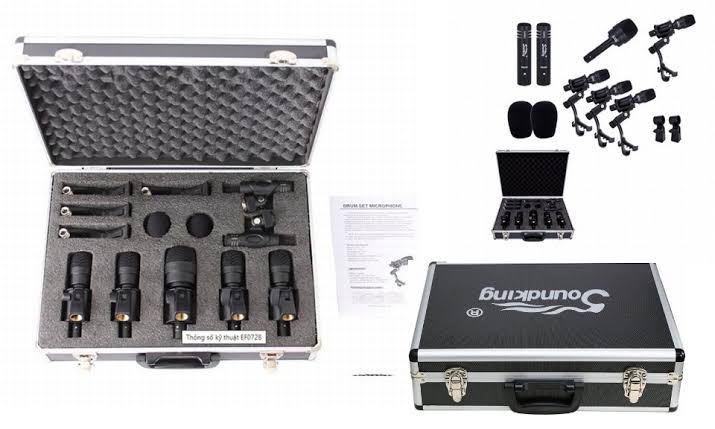 Set de micrófonos 7pzas para Batería Soundking EF072B