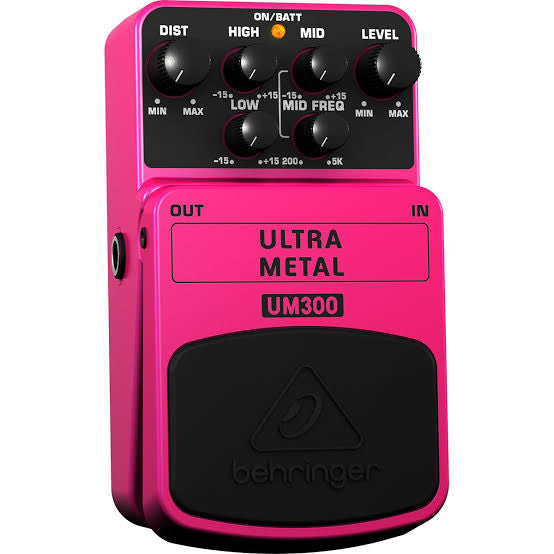Pedal Behringer UM300 Heavy Metal/ Distorsión para guitarra eléctrica.