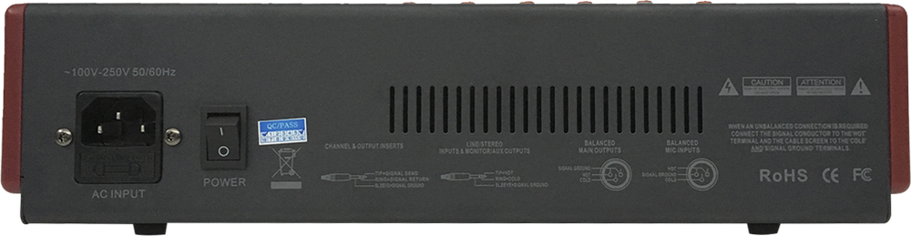 Mezcladora High-Line 6 canales USB-efectos y Bluetooth.