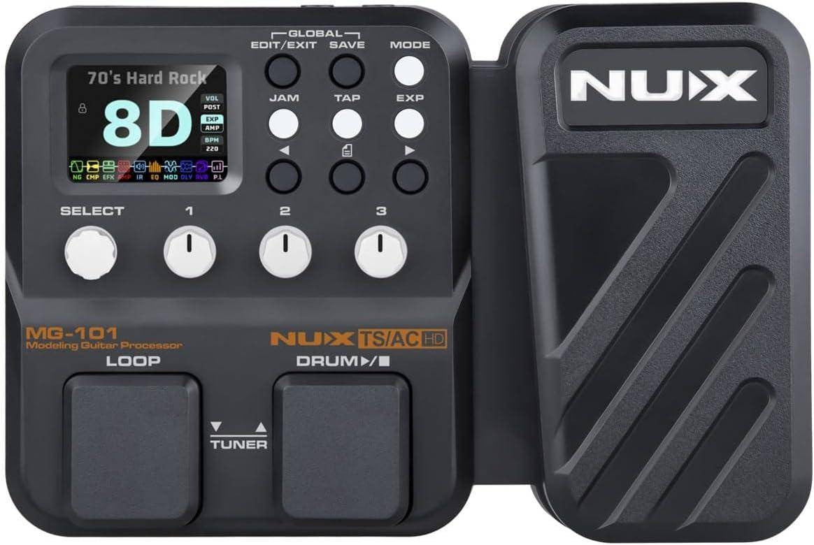 Procesador efectos guitarra eléctrica Nux MG-101.