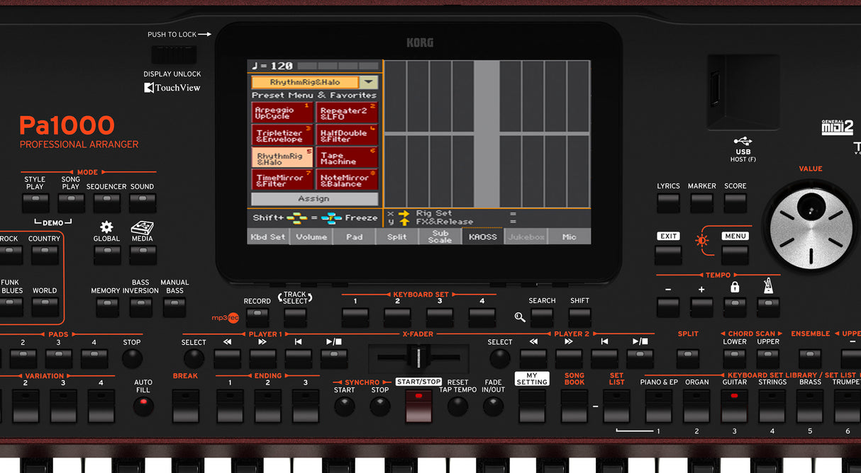 Teclado Profesional Arranger Korg PA1000.